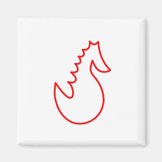 Schattig Searhorse Magneet (Voorkant)