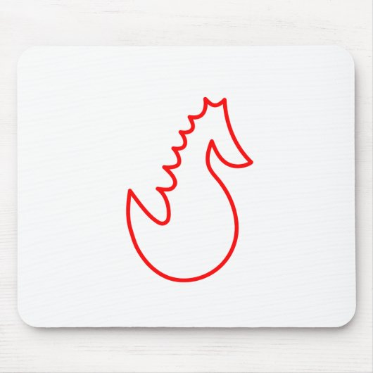 Schattig Searhorse Muismat (Voorkant)