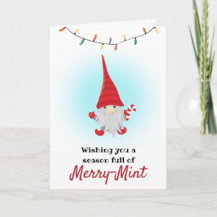 Schattig seizoen vol vrolijke Munt Elf Feestdagen Kaart