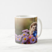 Schattig september egeltje met saffierhart koffiemok (Voorkant rechts)