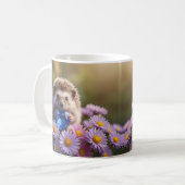 Schattig september egeltje met saffierhart koffiemok (Voorkant links)