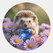 Schattig september egeltje met saffierhart