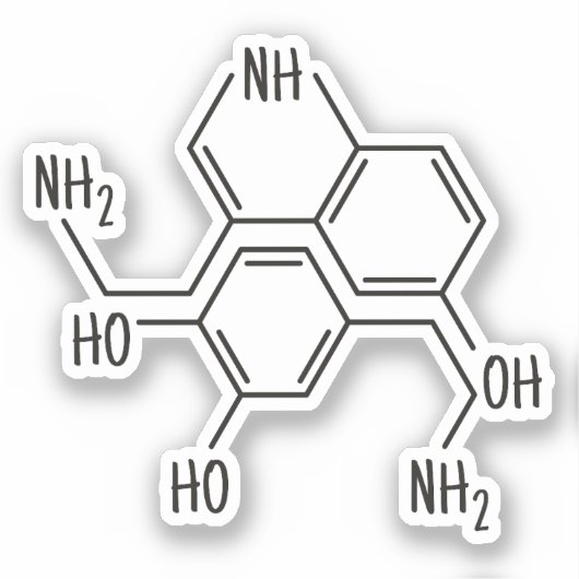 Schattig Serotonine Sticker (Voorkant)