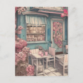 Schattig Shabby Chic Coffee Shop Briefkaart (Voorkant)