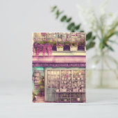 Schattig Shabby Chic Coffee Shop Graphic Briefkaart (Staand voorkant)