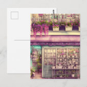 Schattig Shabby Chic Coffee Shop Graphic Briefkaart (Voorkant / Achterkant)