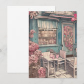 Schattig Shabby Chic Coffee Shop Notitiekaartje (Voorkant / Achterkant)