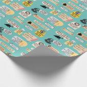 Schattig Shakespeare Inspiration Citaten Blauwgroe Cadeaupapier (Hoek)