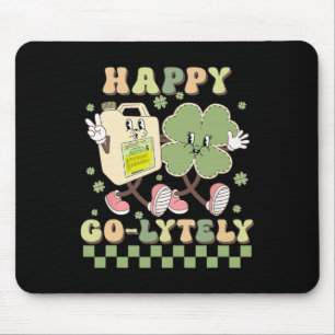 Schattig Shamrock Gelukkig Go-lytely Grappige Gi V Muismat