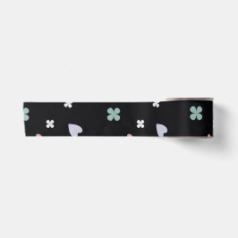 Schattig Shamrock Harten Lucky Love Patroon Satijnen Lint