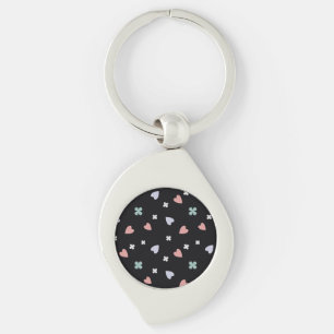 Schattig Shamrock Harten Lucky Love Patroon Sleutelhanger