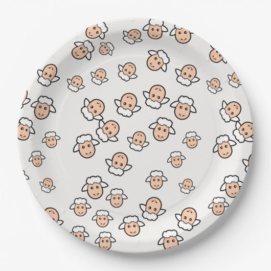 Schattig Sheep Face Paper Bord (Voorkant)