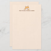 Schattig Shiba Inu Corgi Hond Peeking Aangepaste T Briefpapier