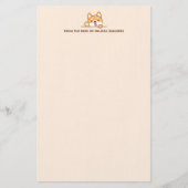 Schattig Shiba Inu Corgi Hond Peeking Aangepaste T Briefpapier
