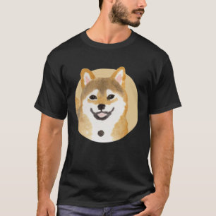 Schattig Shiba Inu Hond Japans Schilderen Minimaal T-shirt