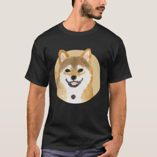 Schattig Shiba Inu Hond Japans Schilderen Minimaal T-shirt