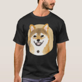Schattig Shiba Inu Hond Japans Schilderen Minimaal T-shirt (Voorkant)