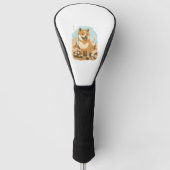Schattig Shiba Inu T-shirt Art Print met Graphic Golfheadcover (Voorkant)