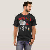 Schattig Shih Tzu Happy Pills Puppy Eigenaar Produ T-shirt (Voorkant volledig)