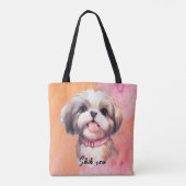 Schattig Shih tzu hond Tote Bag (Achterkant)