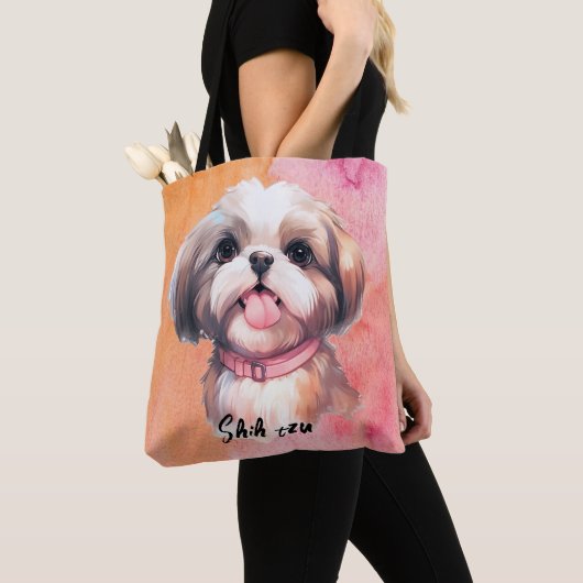 Schattig Shih tzu hond Tote Bag (Dichtbij)