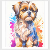 Schattig Shih Tzu Sticker (Vel)
