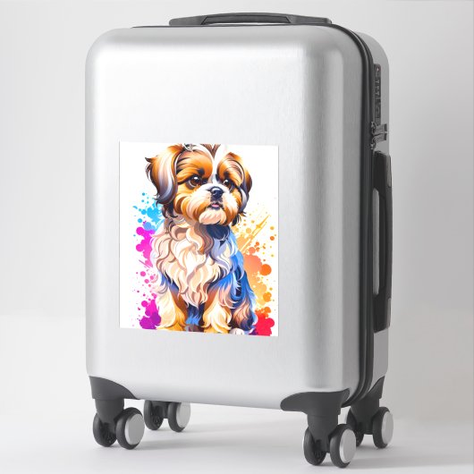 Schattig Shih Tzu Sticker (Koffer)