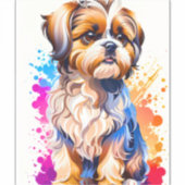 Schattig Shih Tzu Sticker (Voorkant)