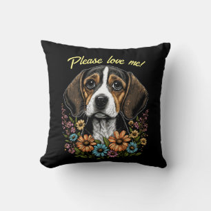 Schattig Sierkussen Beagle &  tekst