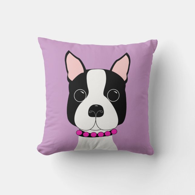 Schattig Sierkussen Boston Terrier (Voorkant)