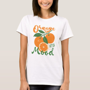 Schattig Sinaasappel Fruit Grafisch Retro Vintage T-shirt