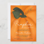 Schattig sinaasappel kleine pompoen herfst baby sh kaart (Voorkant)