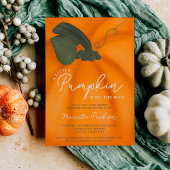 Schattig sinaasappel kleine pompoen herfst baby sh kaart