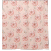 Schattig Sinaasappel Waterverf pompoen Herfst douc Douchegordijn (Voorkant)