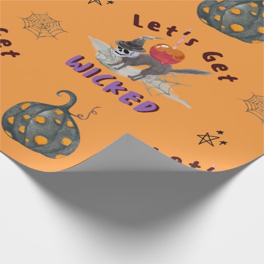 Schattig Sinaasappels Laten we ondeugend worden Tr Cadeaupapier (Hoek)