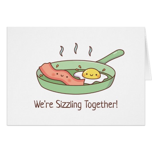 Schattig Sissend Samen, Bacon en Ei Doodle (Voorkant Horizontaal)