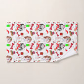 Schattig sjiitisch kerstpatroon met tzu bad handdoek (Handdoek)