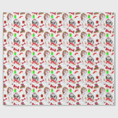 Schattig sjiitisch kerstpatroon met tzu cadeaupapier (Vlak)