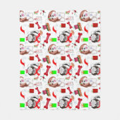 Schattig sjiitisch kerstpatroon met tzu fleece deken (Voorkant)