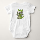 Schattig Skelet Draak Mijn Eerste Halloween Baby Romper (Achterkant)