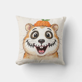 Schattig skelet gezichtsbeschildering hamster Hall Kussen