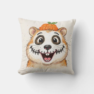 Schattig skelet gezichtsbeschildering hamster Hall Kussen