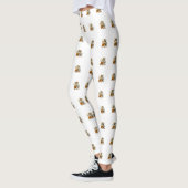 Schattig skelet kat met pompoen  leggings (Links)