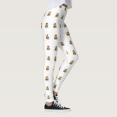 Schattig skelet kat met pompoen  leggings (Rechts)