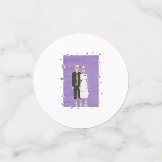 Schattig skelet thema Halloween bruiloft Confetti (Kleine voorkant)