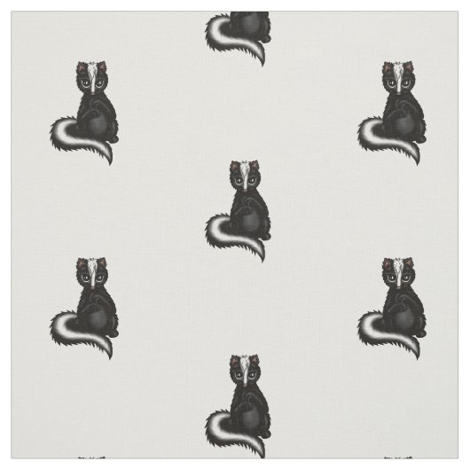 schattig Skunk Stof (Swatch)