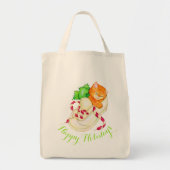 schattig slaapkeuken met kerstmis Prettige feestda Tote Bag (Voorkant)