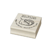 Schattig slakkenpost retouradres rubberstempel (Stempel)