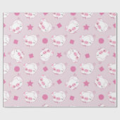 Schattig slapen kleine varken cadeaupapier (Vlak)