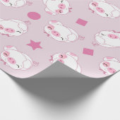 Schattig slapen kleine varken cadeaupapier (Hoek)